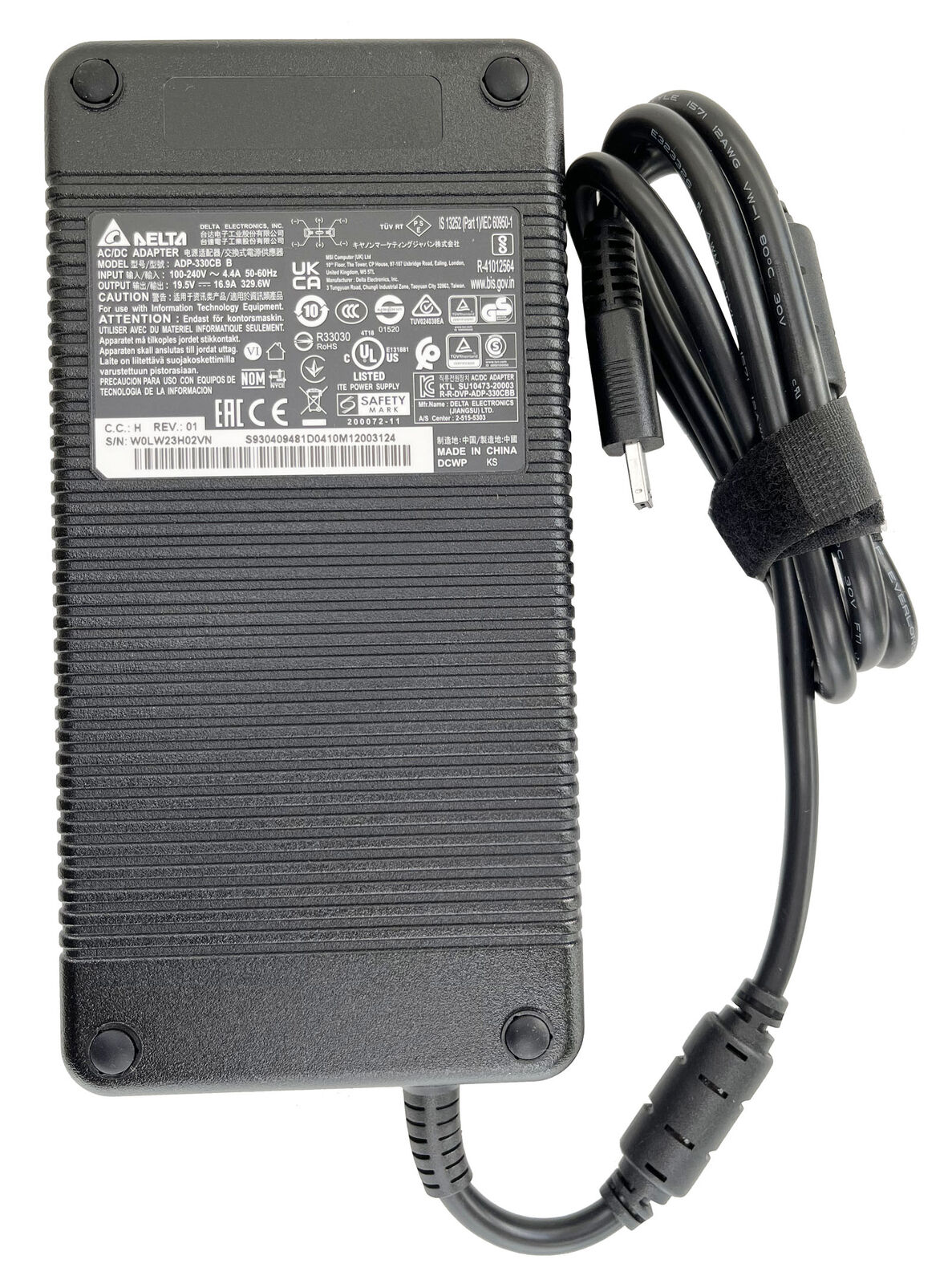 Delta 19.5V 16.9A 330W AC Adapter Charger For MSI Raider 12UHS-069 12UGS-070 Brand: DELTA Type: P